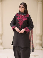 Zaroon – Luxury Embroidered 3-Piece Lawn Set with Farshi Shalwar