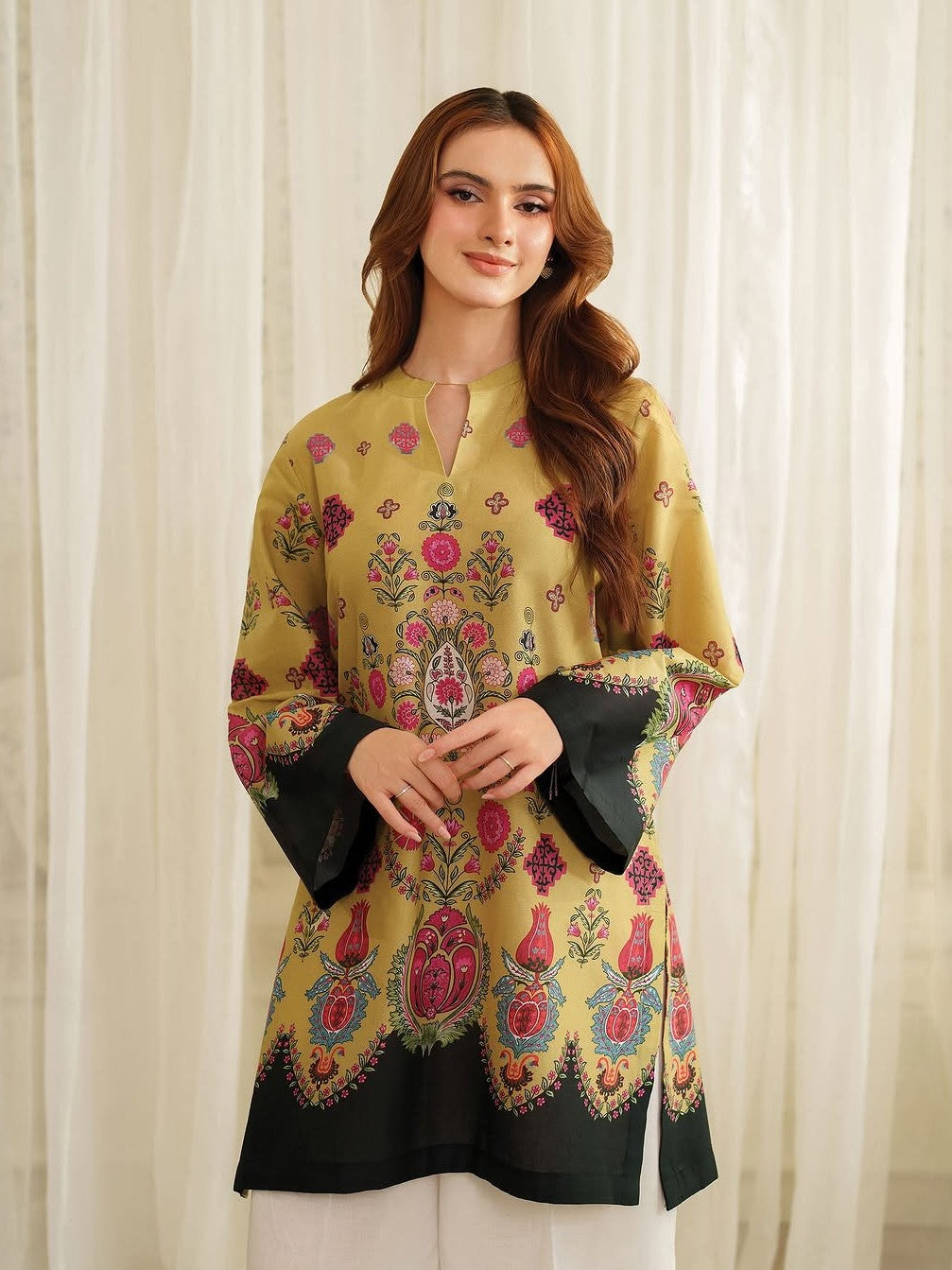 Arwa – Golden Bloom Digital Printed Co-Ord Set