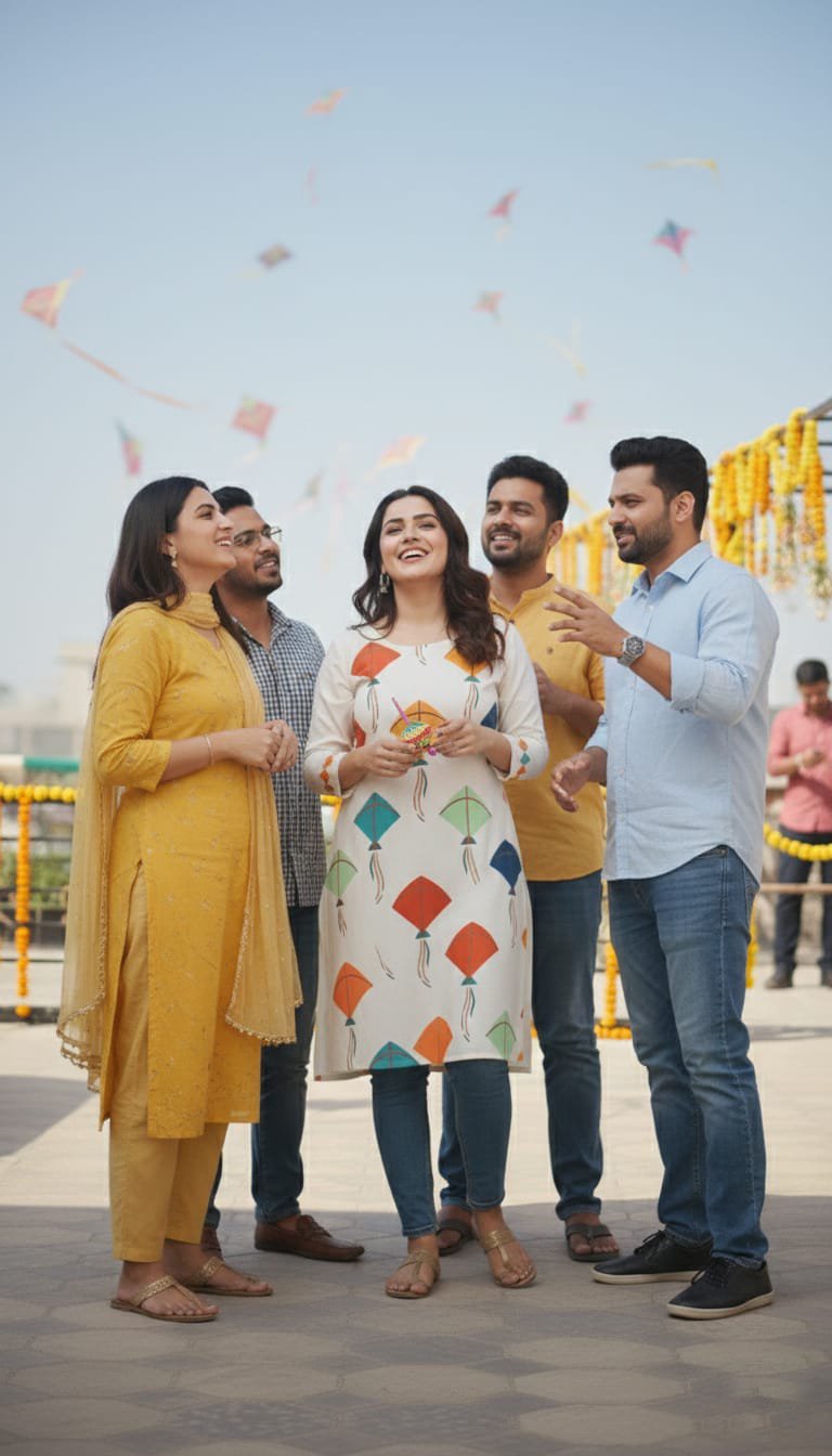 Basant Bloom – Printed Kurti (Stitched)